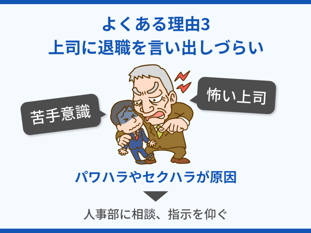 退職できないよくある理由3.上司に退職を言い出しづらい