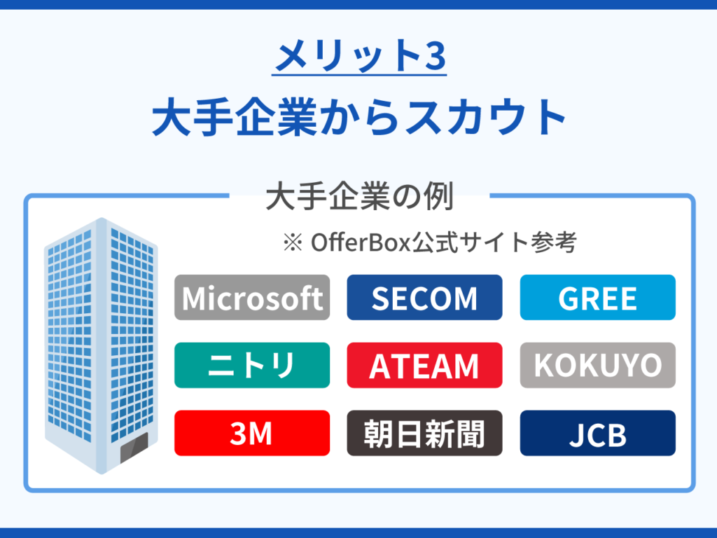 大企業からスカウト