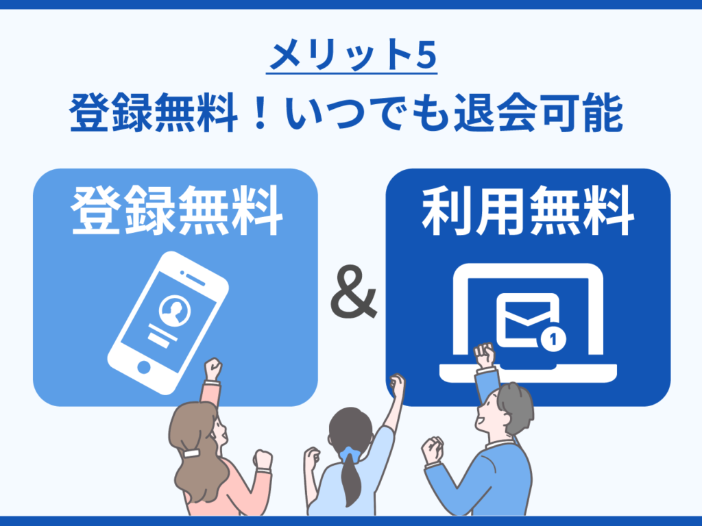 登録無料!いつでも退会可能