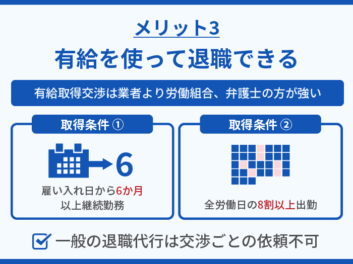 アルバイトが退職代行を利用するメリット3.有給を使って退職できる