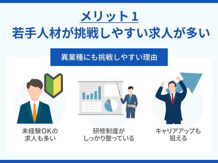 タネックスの強み・メリット1.若手人材が挑戦しやすい求人が多い